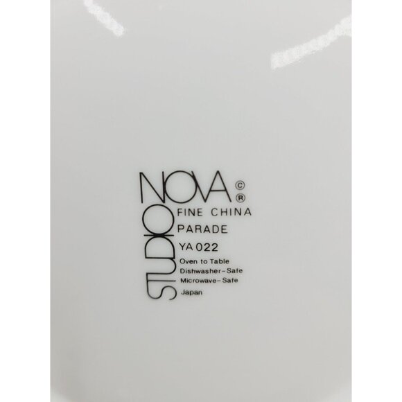 Studio Nova Parade Salad Plate Rad 80's Geometric Black Stripes Design - Picture 5 of 8